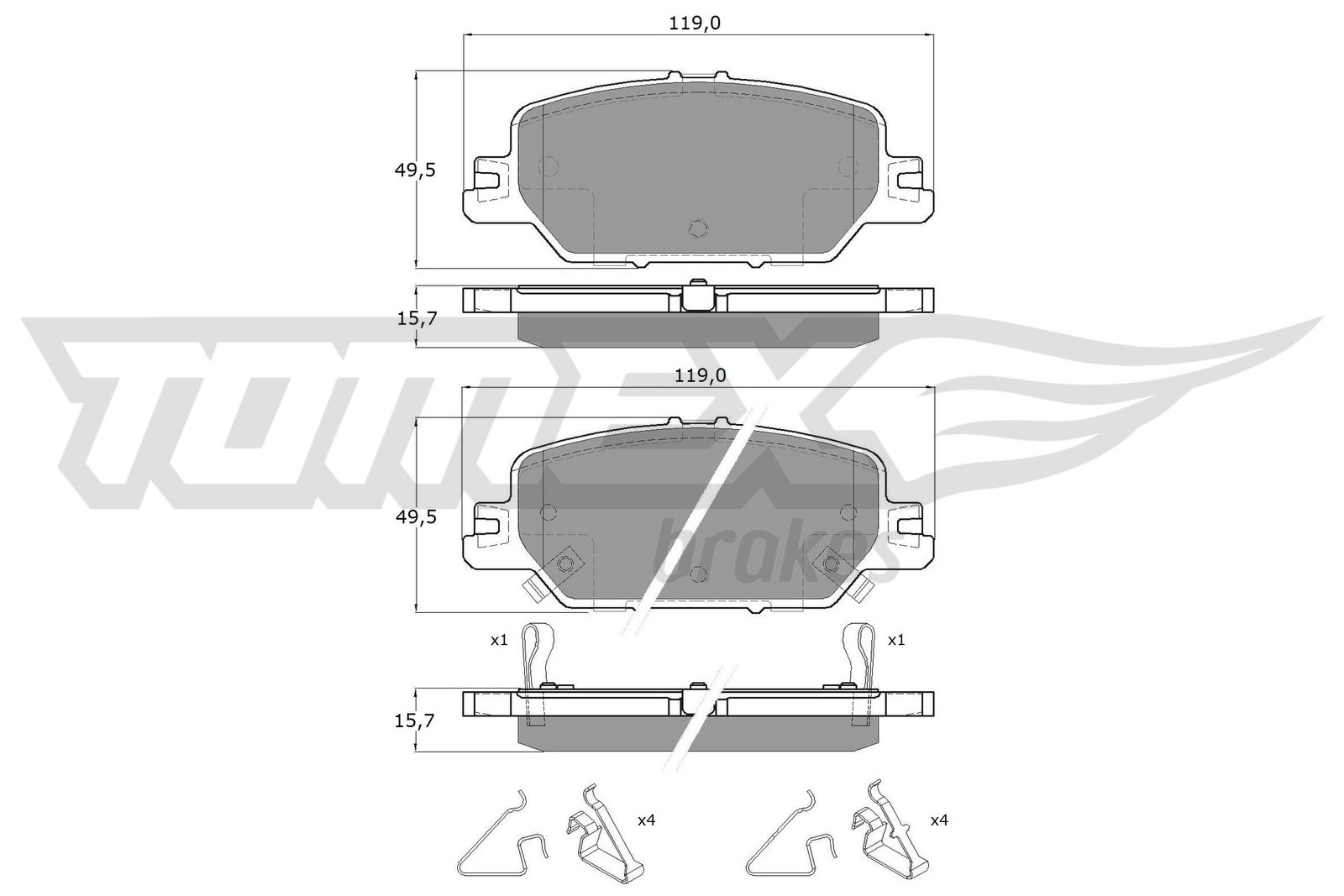 TOMEX Brakes TX 19-66 Sada...